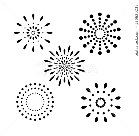 Fireworks silhouette illustration 126620235