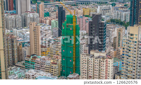 Urban Landscape with Residential Buildings and City Infrastructure Urban Landscape with Residential Buildings and City Infrastructure 126620576