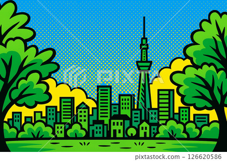 綠色城市景觀 綠色城市景觀 126620586