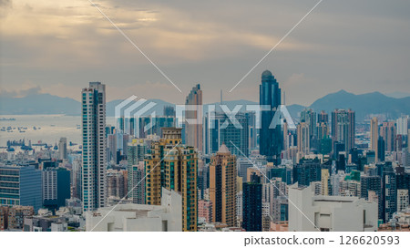 View of a Dense Urban Metropolis at Sunset View of a Dense Urban Metropolis at Sunset 126620593