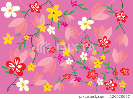 Flower on the Black Background, floral vector, Print, wallpaper, pattern background and Adobe illustrator artwork Flower on the Black Background, floral vector, Print, wallpaper, pattern background and Adobe illustrator artwork 126620657