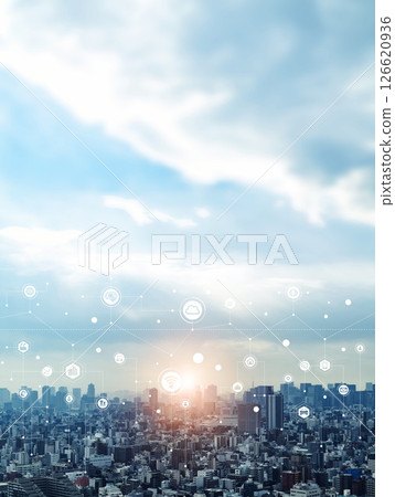 現代城市與通訊網路拼貼 126620936