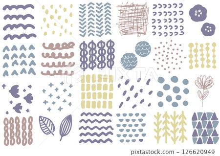 Hand-drawn Scandinavian pattern illustration collection Hand-drawn Scandinavian pattern illustration collection 126620949