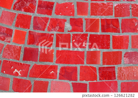 The background is made using mosaic masonry. 126621282
