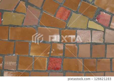 The background is made using mosaic masonry. The background is made using mosaic masonry. 126621283