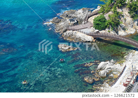 [韓國/江原道] 韓國東岸三陟市長湖港的海面 126621572