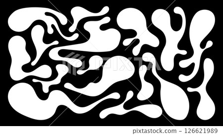 Dynamic composition of organic shapes in irregular forms on a contrasting background Dynamic composition of organic shapes in irregular forms on a contrasting background 126621989