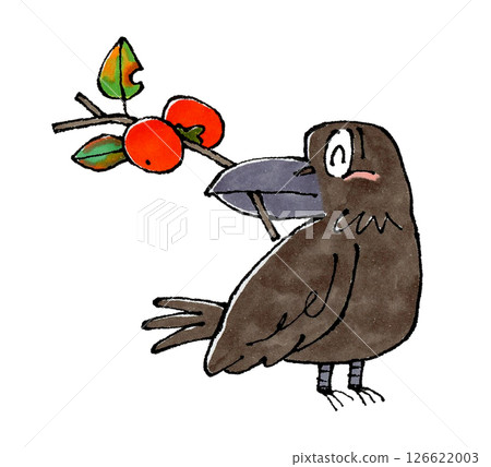 烏鴉與柿子 126622003