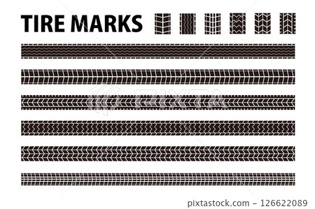 Car tire illustration material set Car tire illustration material set 126622089