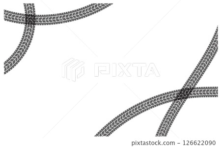 汽車輪胎標記框架背景材料 汽車輪胎標記框架背景材料 126622090