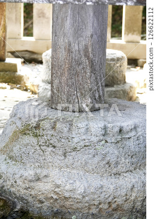 菊西石是鳥取縣白戶神社本殿的基石，上面雕刻著菊花。 126622112