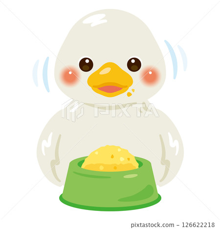 Illustration of a duck eating Illustration of a duck eating 126622218
