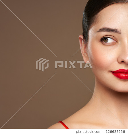 Portrait beautiful young woman with clean fresh skin 126622236