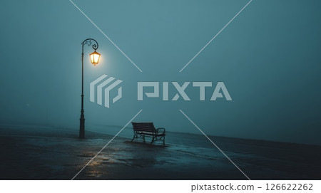 Bench and street 126622262