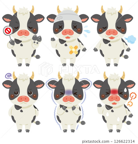 各州的牛角色插圖集 126622314