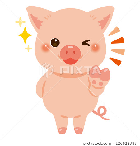豬人物插圖給了一個好兆頭 126622385