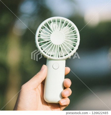 插畫素材:手持風扇,手持,戶外 插畫素材:手持風扇,手持,戶外 126622485