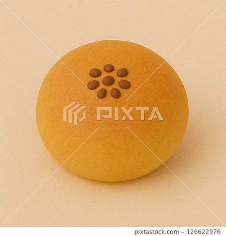 Clay art style anpan, 3D material Clay art style anpan, 3D material 126622976