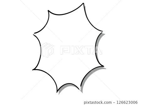 Handwritten style speech bubble with white shadow Handwritten style speech bubble with white shadow 126623006