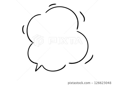 手寫風格的對話泡泡，漆成白色 126623048