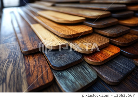 Colorful Wooden Planks For Creative Interiors 126623567