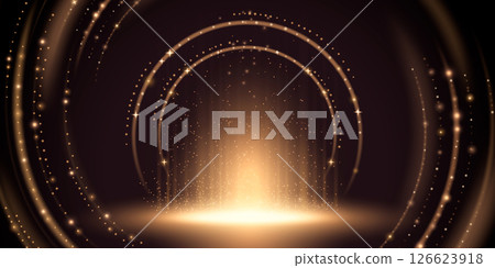 Golden award ceremony stage 126623918