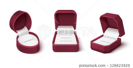 Burgundy velvet ring box mockups 126623920