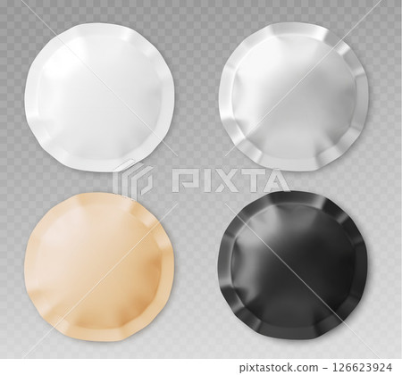 Set of blank foil bag packaging mockups Set of blank foil bag packaging mockups 126623924