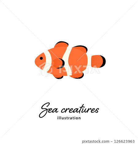 小丑魚的簡單插圖 126623963