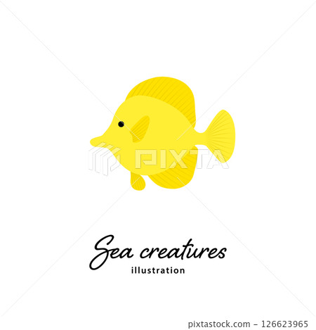 黃色唐的簡單插圖 126623965
