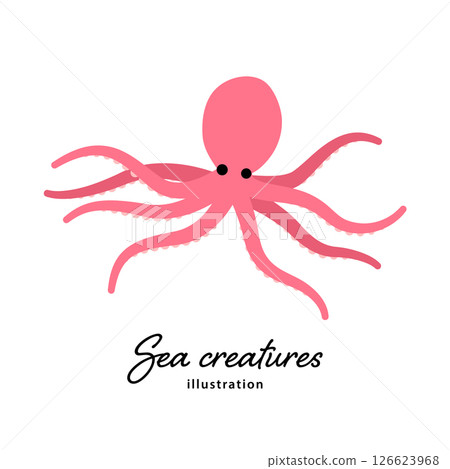 Simple illustration of an octopus 126623968