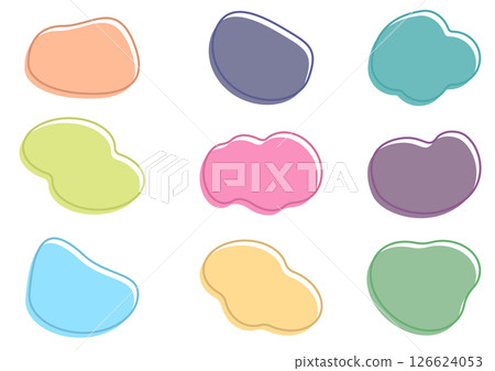 A set of fluid shapes A set of fluid shapes 126624053