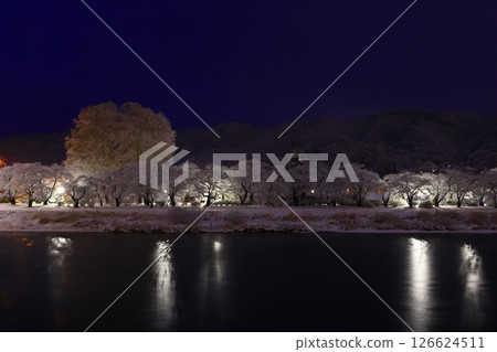 岩手縣北上市：冬季夜景 126624511