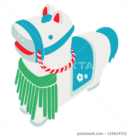 裝飾馬插圖素材 裝飾馬插圖素材 126624532