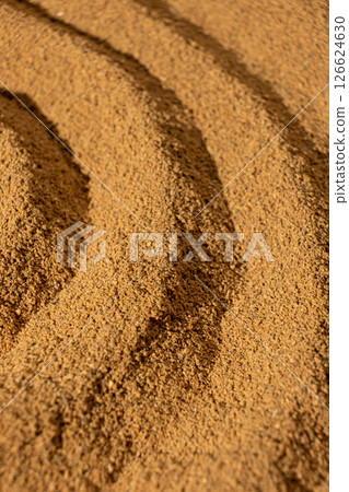 Macro Texture of Cinnamon Powder. Fragrant Cooking Scene. 126624630