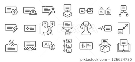 Prompt engineer icon set. It includes prompt, code, ai, engineering, generated and more icons 126624780