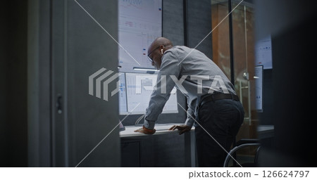 Stock Broker Shouting During Call, Soaking Financial Loss, Monitoring Real-Time Stocks Stock Broker Shouting During Call, Soaking Financial Loss, Monitoring Real-Time Stocks 126624797