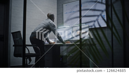 Businessman Furious About Sudden Stock Market Collapse, Yelling in Phone 126624885