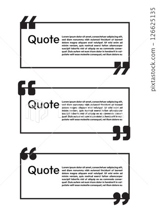 Quote box template graphic. Blank space frame for illustration and element 126625135