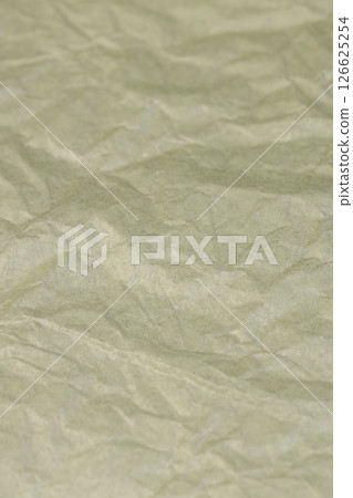 crumpled paper for packaging or other purposes, part of a sheet of paper crumpled after use 126625254