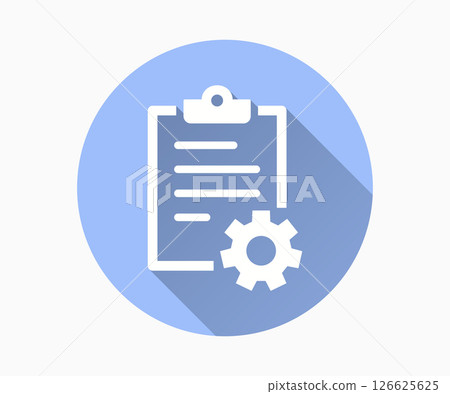 Task management flat icon with long shadow for graphic and web design. 126625625