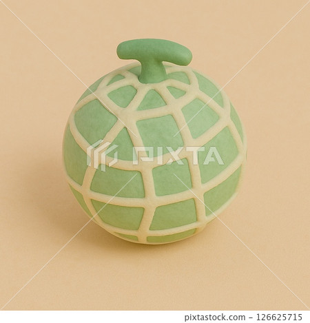 Clay art style melon, 3D material 126625715