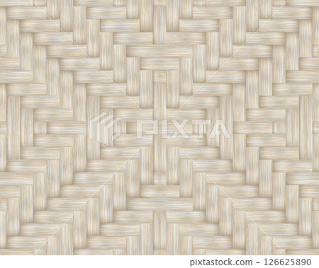 Cream white rattan square seamless bg 126625890
