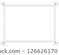 Gray hand-drawn frame with border 126626170