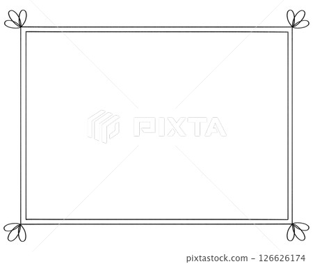 Hand-drawn frame with border decoration - Black Hand-drawn frame with border decoration - Black 126626174