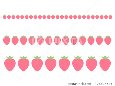 Cute strawberry decoration line set Cute strawberry decoration line set 126626343