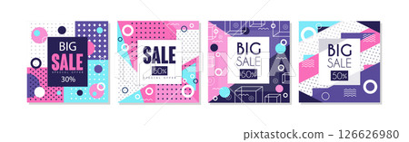 Big Sale Sticker and Card Design Vector Set Big Sale Sticker and Card Design Vector Set 126626980