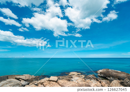 Summer Island view of a tropical island during the summer Summer Island view of a tropical island during the summer 126627045