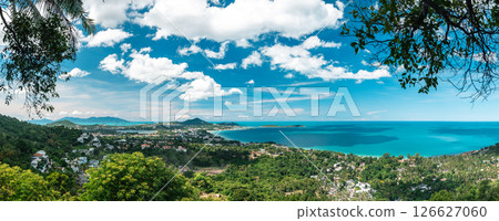 Panoramic View of Koh Samui: Vast Sea from the Hilltop 126627060