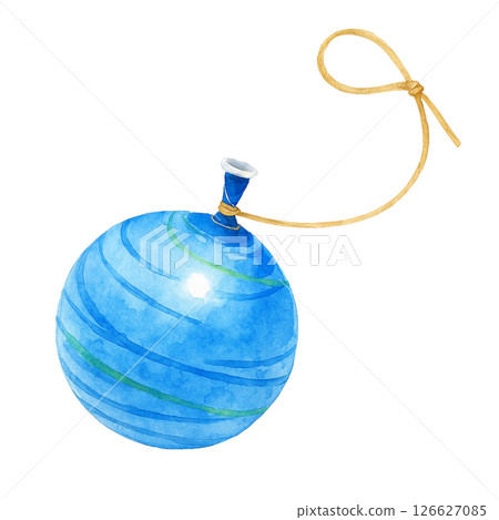 Yoyo釣魚插畫水彩 126627085